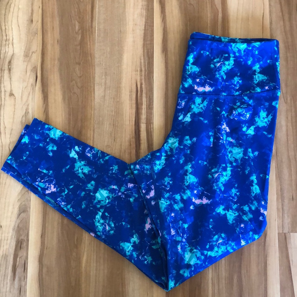 Old Navy Active go-dry blue green pink leggings